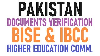 Pakistan Verification BISE IBCC HEC [upl. by Einehpets76]