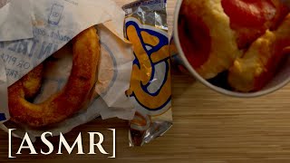 ASMR AUNTIE ANNES PRETZELS MUKBANG EATING SOUNDS [upl. by Schwitzer]