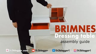 IKEA brimnes dressing table assembly guide  th3 blogger [upl. by Hinckley376]