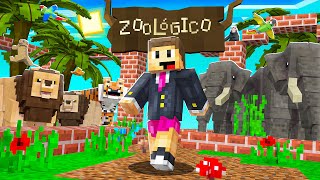 VISITAMOS UM ZOOLOGICO DE ANIMAIS NO MINECRAFT   AVENTURA COM MODS [upl. by Truda]