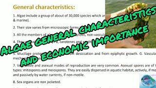 Algae general characteristics and economic importance  2024  English [upl. by Aisha327]