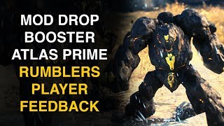 New Drop Booster Atlas Prime Rumblers amp Prime Access Warframe [upl. by Warenne]