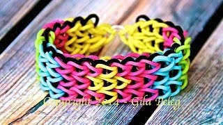 Rainbow LoomTriple Single braceletdesigned bracelet [upl. by Maddalena]