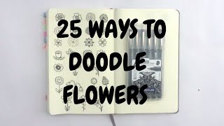 Doodle with me  25 ways to doodle flowers  Idle Doodle [upl. by Bollay]