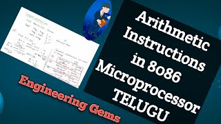 Arithmetic Instructions of 8086 Microprocessor ADDSUBMULIMULDIVIDIVNEGINCDEC in TELUGU [upl. by Marie]