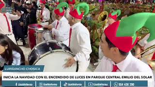 Inicia la navidad en Lurigancho Chosica con el encendido de luces en parque Emilio del Solar [upl. by Dnaltroc]