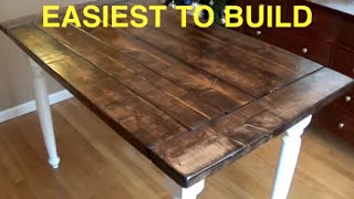 HOW TO BUILD A FARMHOUSE KITCHEN TABLE  COMPLETE AND EASY PLAN [upl. by Alemaj]