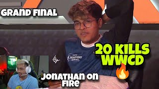 Jonathan 20 kills WWCD🔥In Grand Final  Scout Shocking React on Jonathan [upl. by Susy]