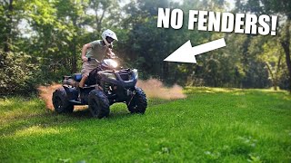 Riding my ATV without fenders [upl. by Mott907]