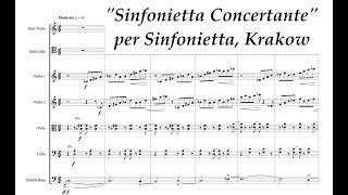 Sinfonietta Concertante for Sinfonietta Krakow  Filippo Ferruggiara  score video [upl. by Alraep699]