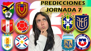 PREDICCIÓN ELIMINATORIAS MUNDIAL 2026🌎⚽  JORNADA 7🔥 [upl. by Nnairac]