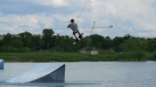 Toeside Backside 900  JB ONeill  Kicker  Cable Wakeboarding [upl. by Ayeki]