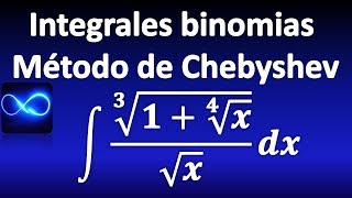 316 Integrales binomias método de Chebyshev CASO 1 [upl. by Tran]