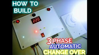 3 PHASE AUTOMATIC CHANGE OVER SYSTEM How to build 3 phase Automatic change over system using relay [upl. by Neellek108]