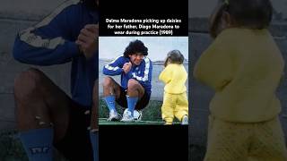 Dalma Maradona picking daisies for her father Diego Maradona to wear during practice 1989 maradona [upl. by Aihtnis817]