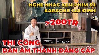 Lắp Đặt Phòng Giải Trí Gia Đình  Xem Chiếu Phim  Karaoke Cao Cấp All in One  Bảo Châu Elec [upl. by Attennek]