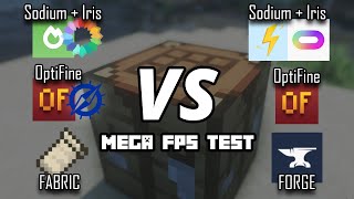 Minecraft 1182 Iris Shaders amp Sodium VS OptiFine Fabric VS Forge FPS 2022 [upl. by Sajet]