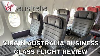 VIRGIN AUSTRALIA Business Class Lounge And Flight Review  Up Close And Personal [upl. by Norbie]