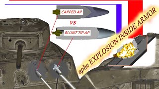 88cm Pzgr 39 vs 85mm BR365  Explosion inside the armor  Armor Penetration [upl. by Maidel672]