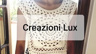 Canotta traforata Uncinetto crochet tutorial [upl. by Nnyltak]