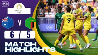 Australia vs Zambia  65  Womens Football  Paris 2024 Highlights  zambia vs australia [upl. by Gregrory492]