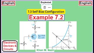 FET Self Bias  Example 72  Boylestad [upl. by Ynetruoc]