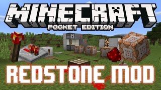 REDSTONE MOD  COMMAND BLOCKS Minecraft PE Pocket Edition [upl. by Viv]