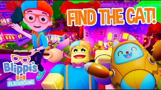 Blippi Finds his Missing Cat in Roblox Halloween Gaming Videos for Kids [upl. by Hooge]