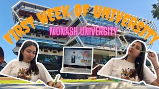 First Week of University  Monash University Attending Lectures  Campus Exploration  Australia [upl. by Ahsiled996]