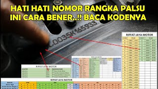 CARA MEMBACA ARTI KODE NOMOR RANGKA MESIN KENDARAAN BERMOTOR [upl. by Bander]