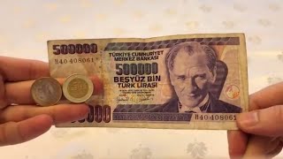 Paranın Dönüşümü  500000 Lira 50 Yeni Kuruş 50 Kuruş [upl. by Annoda]