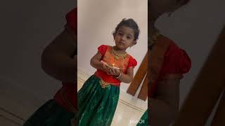 2year baby Deepavali look trending cutebaby deepavali diwali diwalispecial diwalirangoli love [upl. by Aelyak]