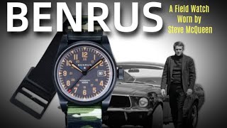 BENRUS Heritage Field Watch  Worn By Steven McQueen in Bullitt  An Automatic 100m Military watch [upl. by Berey115]