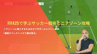 連続ダイレクトパスで裏を取る ニアゾーンに侵入するためのオフザボールとプレー選択 [upl. by Vandyke]