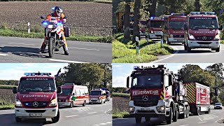 Führungsgruppe der Kreisfeuerwehrbereitschaft Grafschaft Bentheim auf Alarmfahrt in Bramsche OS [upl. by Nauq]