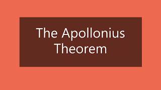 The Apollonius Theorem [upl. by Aenal]