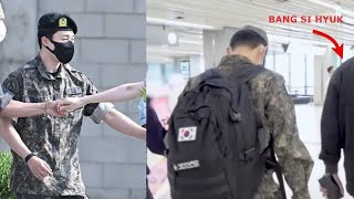 Jimin BTS Returns to Korea Bang Si Hyuk and Fans Show Up at the Airport Why [upl. by Maffei714]