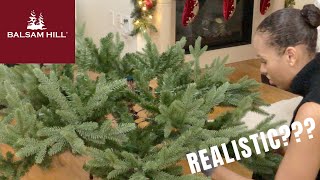 Realistic Christmas Tree Review amp Set Up  Amazon Purchase  National Tree Company Dunhill Fir [upl. by Nessim]