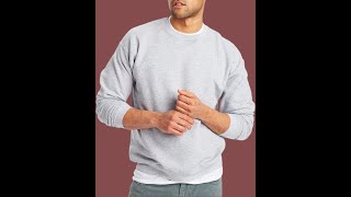 Hanes EcoSmart Fleece CottonBlend Pullover Crewneck Sweatshirt for Men sweatshirts for women [upl. by Krispin192]