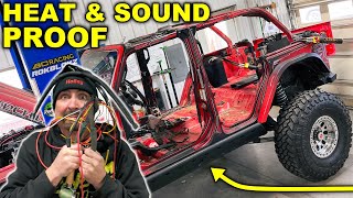 HEAT amp SOUND PROOFING Our Hemi Jeep Wrangler [upl. by Ahsauqal]