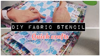 Quick Crafts  How to stencil fabric step by step shorts [upl. by Dole]