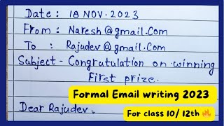 how to write Email 2023 ।।Formal email writing in english  Email writing formal in English [upl. by Tann]