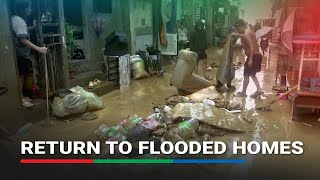 Manila residents return home after heavy downpour from typhoon Carina  ABSCBN News [upl. by Atirhs701]