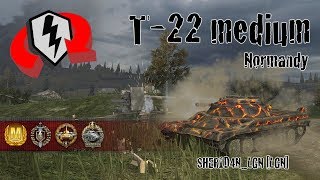 World of Tanks Blitz Replays  T22 medium at Normandy w SHER1D4NLGN LGN [upl. by Terrence]