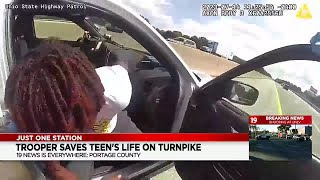 Part 2 Snap decision from Ohio trooper helped save teen during emergency on turnpike [upl. by Nnovahs382]