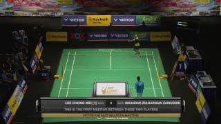 Victor Far East Malaysia Masters 2016  Badminton F M5MS  Lee Chong Wei vs Zainuddin [upl. by Aivon]