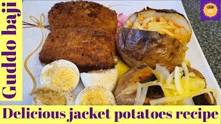 Jacket Potatoes recipeBest baked potatoesCheesy baked potatoesRecipe in English Subtitles [upl. by Delisle]