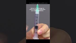 Inject Air Into a Vial for Medication Administration Nursing Tip shorts [upl. by Stacie561]