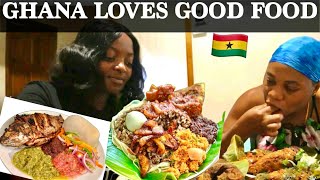 A Nigerian Tries Ghana waakye and Banku for the first time Cotonou Street food Mukbang [upl. by Keating]