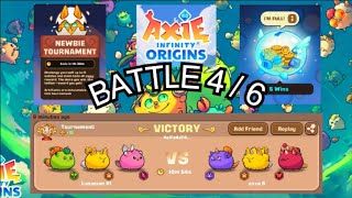 Newbie Tournament Battle 46  5WINS BirdBeastPlant Axie Infinity Origins [upl. by Schoenberg]